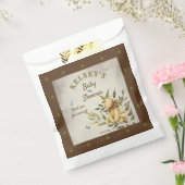 可愛いウッドランドテディベア男の子ベビーシャワー フェイバーバッグ (封をした状態)