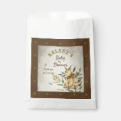 可愛いウッドランドテディベア男の子ベビーシャワー フェイバーバッグ (正面)