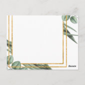 可愛いウッドランドテディベア赤ちゃんシャワービンゴカード ポストカード (裏面)