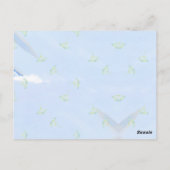 可愛いウッドランドテディベア赤ちゃんシャワービンゴカード ポストカード (裏面)