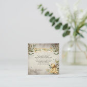 可愛いウッドランドテディベア赤ちゃんシャワー予約リクエスト エンクロージャーカード (スタンド正面)