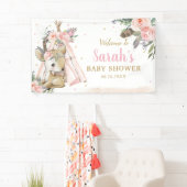 可愛いウッドランドディアボホトライバルウェルカムバックドロップ 横断幕 (インサイチュ)