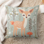 可愛いウッドランドディアー、森の友男女兼用達 クッション (ブランケット)