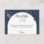 可愛いウッドランドナイトアニマルおむつラッフル エンクロージャーカード (正面)