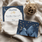 可愛いウッドランドナイトアニマルおむつラッフル エンクロージャーカード