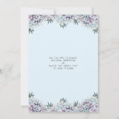 可愛いウッドランドバニーの水彩少年の赤ちゃんシャワー 招待状 (裏面)