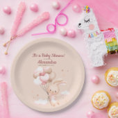 可愛いウッドランドバニーラビットベイビーシャワー ペーパープレート (パーティー)