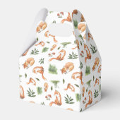 可愛いウッドランドフォックスタイルパーティー フェイバーボックス (裏面サイド)