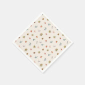 可愛いウッドランドフォレストアドベンチャーパターンベビーシャワー スタンダードカクテルナプキン (角)