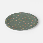 可愛いウッドランドフォレストアドベンチャーパターンベビーシャワー ペーパープレート (アングル)