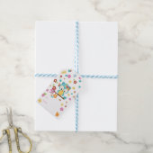 可愛いウッドランドフクロウ&フラワーベビーガール赤ちゃんシャワー ギフトタグ (より糸付き)