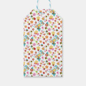 可愛いウッドランドフクロウ&フラワーベビーガール赤ちゃんシャワー ギフトタグ (裏面)