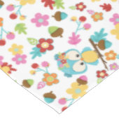 可愛いウッドランドフクロウ&フラワーベビーガール赤ちゃんシャワー テーブルクロス (アングル)