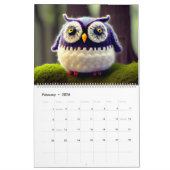 可愛いウッドランドフクロベビーシャワーチャイルド子供部屋デコール カレンダー (2月 2026)