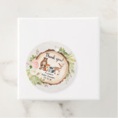 可愛いウッドランドフローラ素朴な女の子の赤ちゃんシャワー フェイバータグ (インサイチュ)