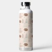 可愛いウッドランドヘッジホッグパターン ウォーターボトル (右面)