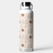 可愛いウッドランドヘッジホッグパターン ウォーターボトル (背面)