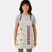 可愛いウッドランドヘッジホッグパターン エプロン (インサイチュ)