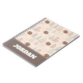 可愛いウッドランドヘッジホッグパターン ノートブック (左側)