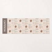 可愛いウッドランドヘッジホッグパターン ヨガマット (正面(横))