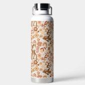 可愛いウッドランドベビーディアフローラルパターン ウォーターボトル (背面)