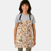 可愛いウッドランドベビーディアフローラルパターン エプロン (インサイチュ)