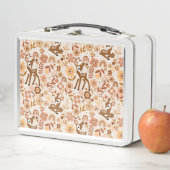 可愛いウッドランドベビーディアフローラルパターン メタルランチボックス (インサイチュ)