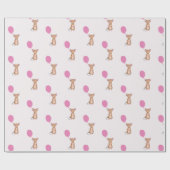 可愛いウッドランドマウスマットラッピング紙、30" x 6' ラッピングペーパー (フラット)