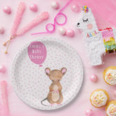 可愛いウッドランドマウス |ベビーシャワー紙プレート ペーパープレート (パーティー)