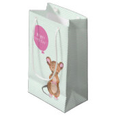 可愛いウッドランドマウス |誕生日抱き枕 スモールペーパーバッグ (正面アングル)
