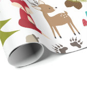 可愛いウッドランド動物のラッピング紙 ラッピングペーパー (ロールコーナー)