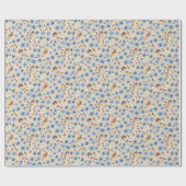 可愛いウッドランド動物の木ニュートラルベビーシャワー ラッピングペーパー (フラット)