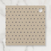 可愛いウッドランド動物の葉の多いリース赤ちゃんシャワー フェイバータグ (裏面)