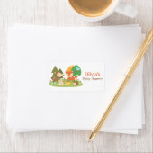 可愛いウッドランド動物の赤ちゃんシャワーパーティーラベル ラベル (インサイチュ)