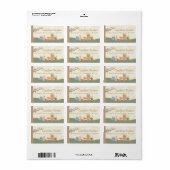 可愛いウッドランド動物の赤ちゃんシャワーパーティーラベル ラベル (フルシート)