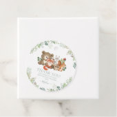 可愛いウッドランド動物の赤ちゃんシャワー緑 フェイバータグ (インサイチュ)