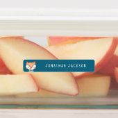 可愛いウッドランド動物の青い子供の名前 ラベル (貼付)