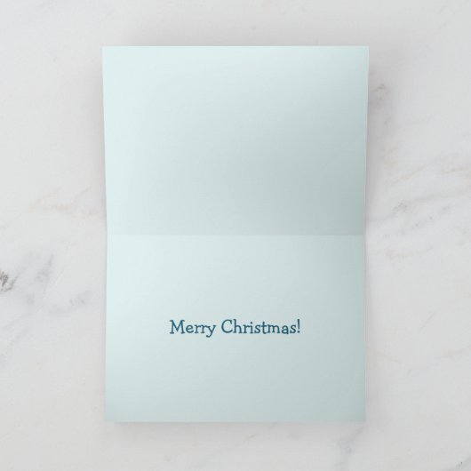 可愛いウッドランド動物クリスマスグリーティングカード シーズンカード (内部)