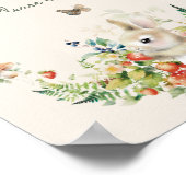 可愛いウッドランド動物ニュートラル赤ちゃんシャワー好き ポスター (角)