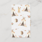 可愛いウッドランド動物フローラおむつラッフル エンクロージャーカード (裏面)