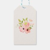 可愛いウッドランド動物フローラ赤ちゃんシャワー ギフトタグ (裏面)