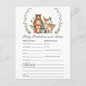 可愛いウッドランド動物ベビー予測とアドバイス ポストカード (正面)