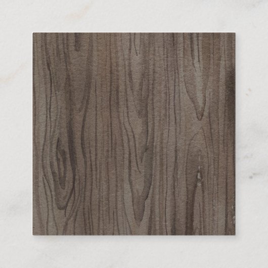 可愛いウッドランド動物中性ベビーおむつラッフル エンクロージャーカード (裏面)