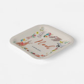 可愛いウッドランド動物中性ベビーシャワー ペーパープレート (傾斜あり)