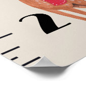 可愛いウッドランド動物中立成長図 ポスター (角)