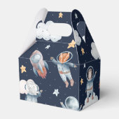 可愛いウッドランド動物宇宙赤ちゃんシャワー フェイバーボックス (裏面サイド)