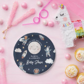 可愛いウッドランド動物宇宙赤ちゃんシャワー ペーパープレート (パーティー)