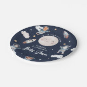 可愛いウッドランド動物宇宙赤ちゃんシャワー ペーパープレート (アングル)