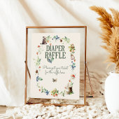 可愛いウッドランド動物性中性ベビーシャワーオムツ ポスター