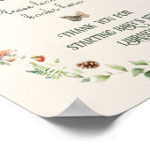 可愛いウッドランド動物性中性ベビーシャワー本 ポスター (角)